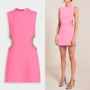 A.L.C skye crystal embellished side cutout mini dress